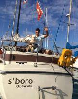 İki okyanusu birleştiren kanalda Türk yelkenlisi