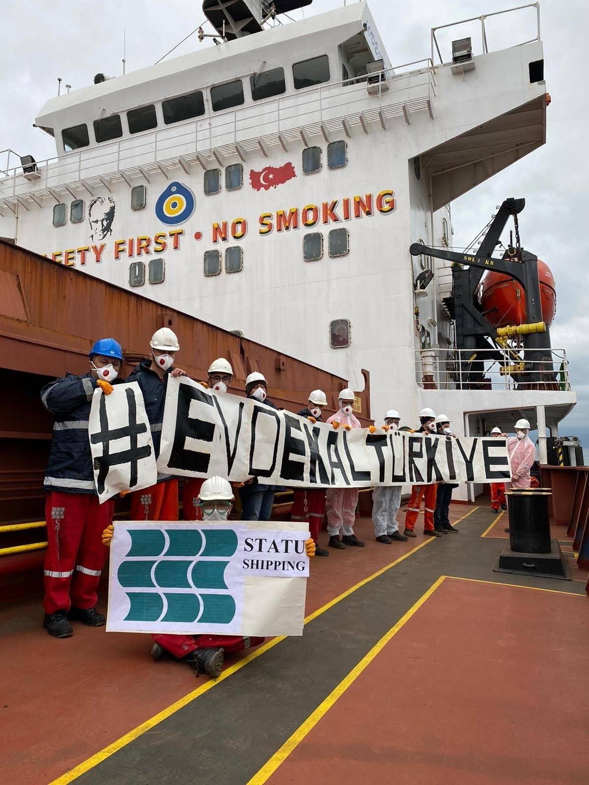 Denizcilerden Evdekal çağrısı