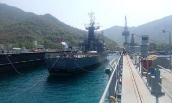 Beyrut patlamasında hasar alan gemi Aksaz’da onarıldı
