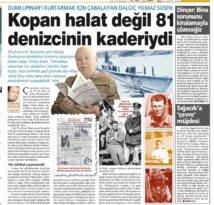 DENİZ KARTALI TARİHTE BUGÜN 4 NİSAN: DONANMANIN BÜYÜK ACISI DUMLUPINAR DENİZALTISI