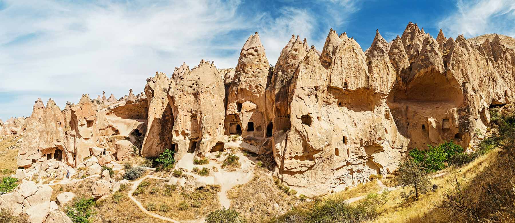 Cave,Town,And,Rock,Formations,In,Zelve,Valley,,Cappadocia,,Turkey