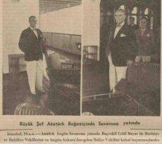 DENİZ KARTALI TARİHTE BUGÜN 24 MART: SAVARONA VE MUSTAFA KEMAL ATATÜRK