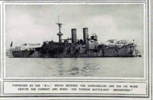 ÇARKÇI YÜZBAŞI ŞEVKİ EFENDİ: “MESUDİYE’Yİ SABİT BATARYA YAPMAYIN”