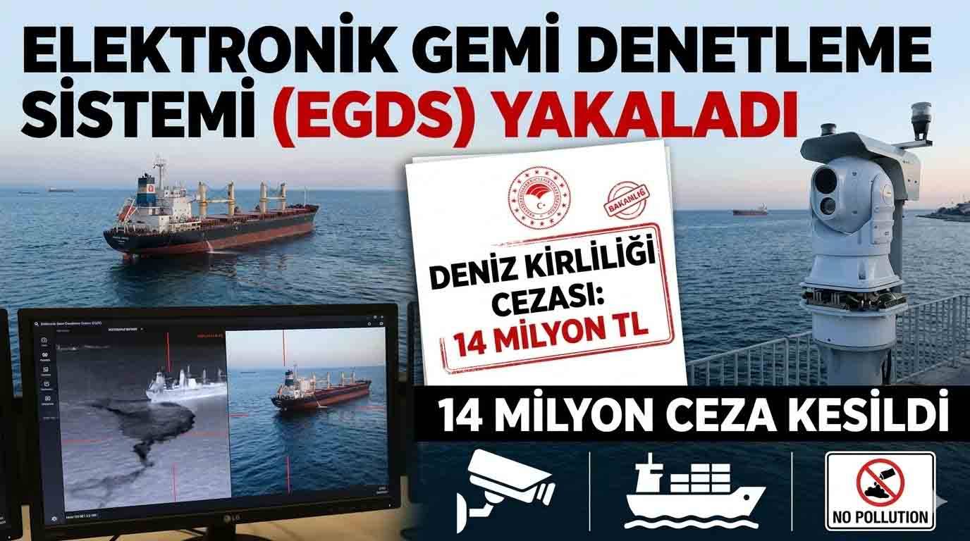 DENİZİ KİRLETEN GEMİYE 13 MİLYON TL CEZA